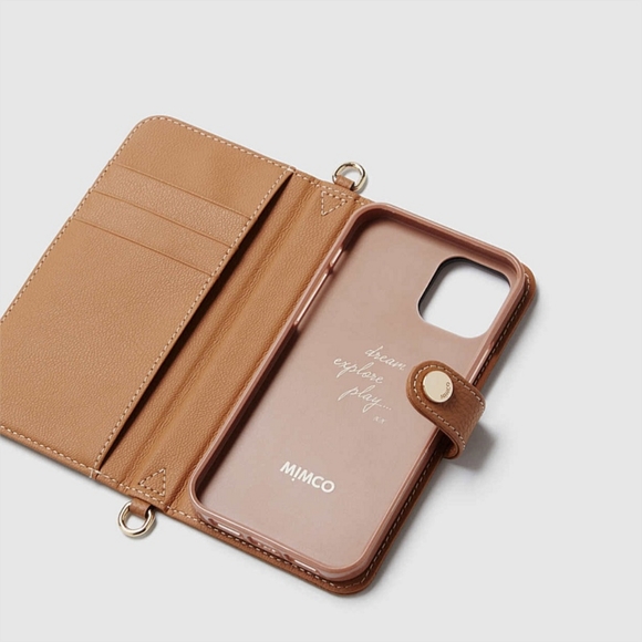 MIMCO Tan iPhone 12 12P Card Purse Crossbody Chain Carry Case NWT RRP$129 - Picture 4 of 9